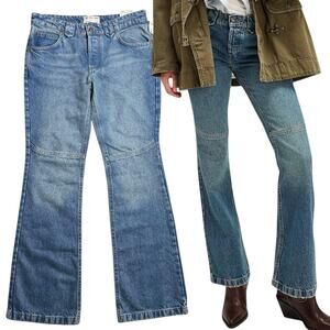 We The Free People Jeans Flora Yellowstone Low Rise Bootcut 27 Medium Wash Blue